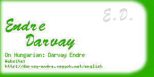 endre darvay business card